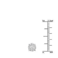 Men's Diamond Cluster Earring 14K Yellow Gold 0.69ct Single Stud 12 Men's Diamond Cluster Earring 14K Yellow Gold 0.69ct Single Stud -Invicta Jewelry Store mens diamond cluster earring 14k 069ct single stud ruler