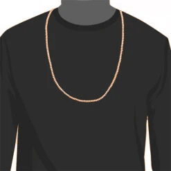 Men's 10K Rose Gold Ball Moon Cut Chain 4mm 10 Men's 10K Rose Gold Ball Moon Cut Chain 4mm -Invicta Jewelry Store mens gold chains rose gold ball moon cut chain 10k 4mm 3