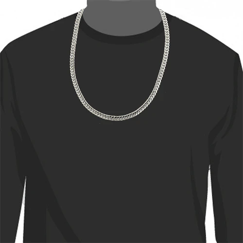 Miami 14K White Gold Cuban Link Curb Chain 8.4mm 22-40in 5 Miami 14K White Gold Cuban Link Curb Chain 8.4mm 22-40in - Image 3