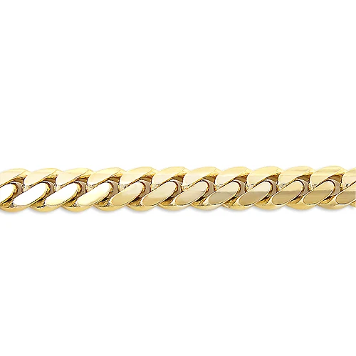 Men's Miami 14K Yellow Gold Cuban Link Chain By Luxurman 8mm 22-40in 4 Men's Miami 14K Yellow Gold Cuban Link Chain By Luxurman 8mm 22-40in - Image 2