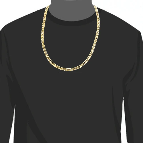 Men's Miami 14K Yellow Gold Cuban Link Chain By Luxurman 8mm 22-40in 5 Men's Miami 14K Yellow Gold Cuban Link Chain By Luxurman 8mm 22-40in - Image 3