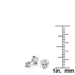 One Carat 14K White Gold Solitaire Round Diamond Martini Stud Earrings 13 One Carat 14K White Gold Solitaire Round Diamond Martini Stud Earrings -Invicta Jewelry Store one carat 14k gold solitaire round diamond martini stud earrings rulerwh