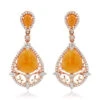 Orange Aventurine Gemstone Diamond Earrings 7.56ct 14K Rose Gold 2 Orange Aventurine Gemstone Diamond Earrings 7.56ct 14K Rose Gold -Invicta Jewelry Store orange aventurine gemstone diamond earrings 756ct 14k gold ro