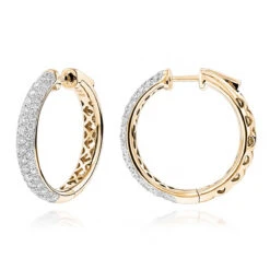 Pave Diamond Hoop Earrings 2.45ct 9 Pave Diamond Hoop Earrings 2.45ct -Invicta Jewelry Store pave diamond hoop earrings 245ct p 40635 ye