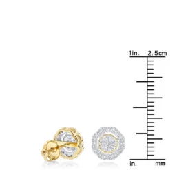 Pave Round Diamond Earrings 0.28ct 10K Yellow Gold 13 Pave Round Diamond Earrings 0.28ct 10K Yellow Gold -Invicta Jewelry Store pave round diamond earrings 028ct 10k gold rulerye