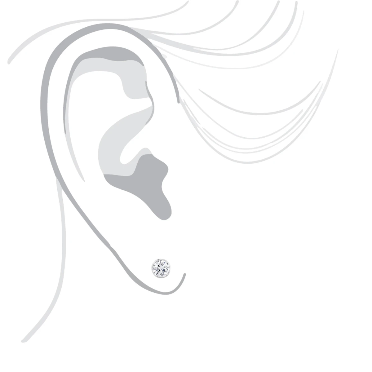 Platinum Round Diamond Bezel Stud Earrings 1.50ct 5 Platinum Round Diamond Bezel Stud Earrings 1.50ct - Image 3