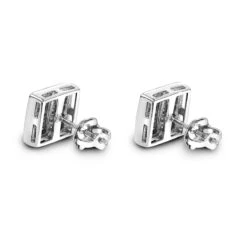 Princess Cut Diamond Earrings 0.5ct 14K White Gold 11 Princess Cut Diamond Earrings 0.5ct 14K White Gold -Invicta Jewelry Store princess cut diamond earrings 053ct 14k p 44758 backwh