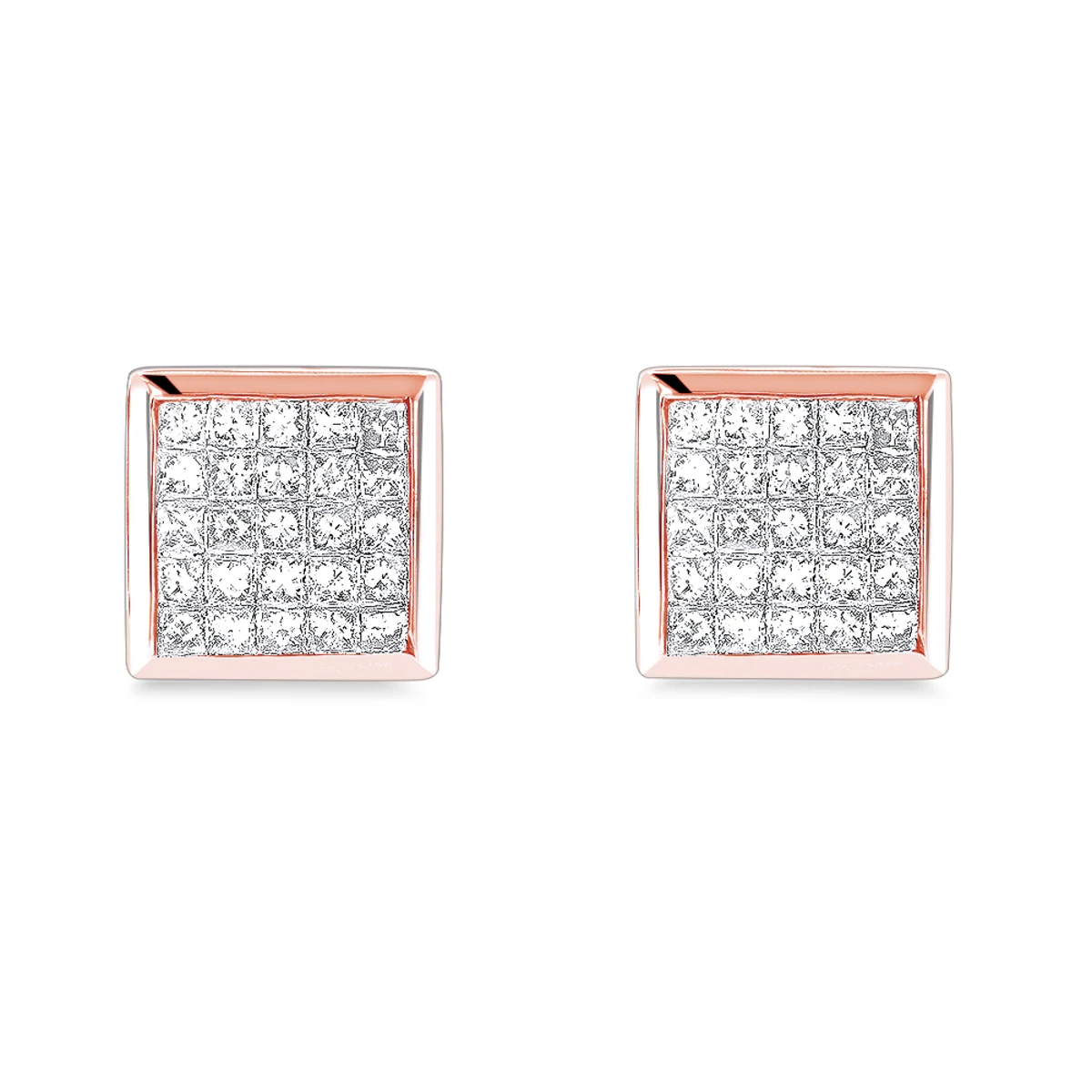 Princess Cut Diamond Earrings 0.5ct 14K White Gold 5 Princess Cut Diamond Earrings 0.5ct 14K White Gold - Image 3