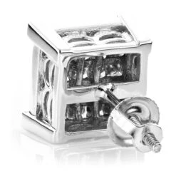 Princess Cut Diamond Earrings Studs 14K White Gold 1.38ct 10 Princess Cut Diamond Earrings Studs 14K White Gold 1.38ct -Invicta Jewelry Store princess cut diamond earrings 14k 138ct p 45691 backwh