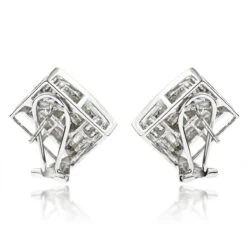 Princess Cut Diamond Earrings 2.50ct 14K White Gold 11 Princess Cut Diamond Earrings 2.50ct 14K White Gold -Invicta Jewelry Store princess cut diamond earrings 250ct 14k gold p 42702 backwh
