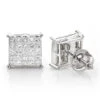 Princess Cut Diamond Earrings Studs Invisible Setting 1.15 1 Princess Cut Diamond Earrings Studs Invisible Setting 1.15 -Invicta Jewelry Store princess cut diamond earrings invisible setting 115 p 38040 wh