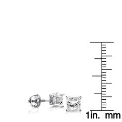 Princess Cut Diamond 18K Gold Stud Earrings 1.50ct 13 Princess Cut Diamond 18K Gold Stud Earrings 1.50ct -Invicta Jewelry Store princess cut diamond platinum stud earrings 150ct rulerwh