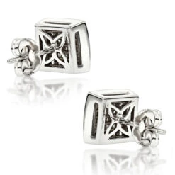 Princess Cut Diamond Stud Earrings 14K White Gold 1.65ct Invisible Setting 11 Princess Cut Diamond Stud Earrings 14K White Gold 1.65ct Invisible Setting -Invicta Jewelry Store princess cut diamond stud earrings 14k 165ct invisible setting backwh