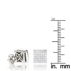Princess Cut Diamond Stud Earrings 14K White Gold 1.65ct Invisible Setting 13 Princess Cut Diamond Stud Earrings 14K White Gold 1.65ct Invisible Setting -Invicta Jewelry Store princess cut diamond stud earrings 14k 165ct invisible setting rulerwh