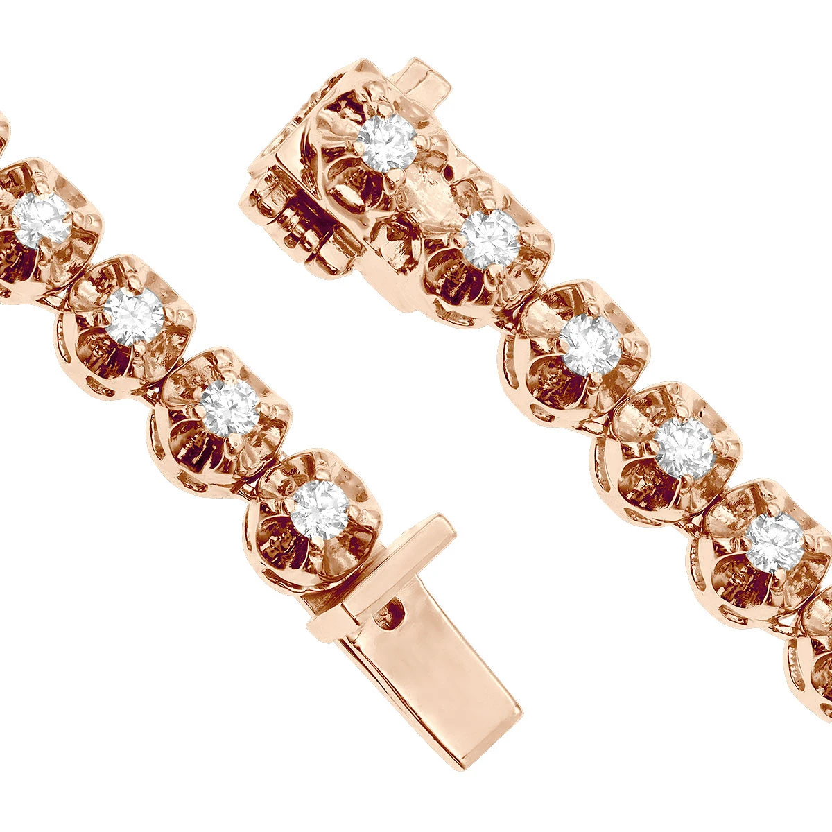 14K Yellow Gold Round Prong Set Diamond Tennis Chain Necklace For Men 13ct 12 14K Yellow Gold Round Prong Set Diamond Tennis Chain Necklace For Men 13ct - Image 10