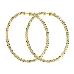 Real 3 Carat Black Diamond 2 Inch Hoop Earrings Inside Out Design 14K White Gold 14 Real 3 Carat Black Diamond 2 Inch Hoop Earrings Inside Out Design 14K White Gold -Invicta Jewelry Store real 3 carat black diamond 2 inch hoop earrings inside out design 14k gold 018012 backye