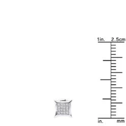 Real Diamond Earrings 10K White Gold Round Diamond Studs .1ct -Invicta Jewelry Store real diamond earrings 10k gold round diamond studs 18ct rulerwh