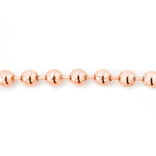 14K Rose Gold Ball Chain 5mm, 22-40in 6 14K Rose Gold Ball Chain 5mm, 22-40in - Image 4