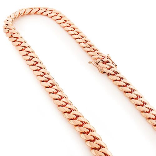 14K Rose Gold Miami Cuban Link Colossal Chain 14.5mm 22-40in 3 14K Rose Gold Miami Cuban Link Colossal Chain 14.5mm 22-40in