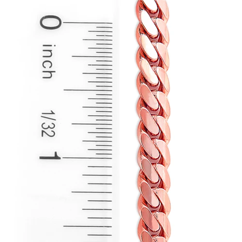 14K Rose Gold Miami Cuban Link Curb Chain 5.6mm 22-40in 5 14K Rose Gold Miami Cuban Link Curb Chain 5.6mm 22-40in - Image 3