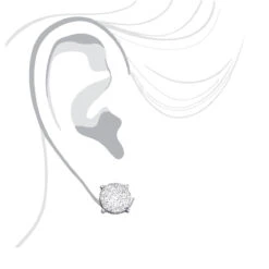 Round Diamond Stud Earrings 14K Rose Gold 0.76ct Pave Cluster Design 14 Round Diamond Stud Earrings 14K Rose Gold 0.76ct Pave Cluster Design -Invicta Jewelry Store round diamond stud earrings 14k gold 076ct pave cluster design 3