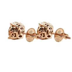 Round Diamond Stud Earrings 14K Rose Gold 0.76ct Pave Cluster Design 19 Round Diamond Stud Earrings 14K Rose Gold 0.76ct Pave Cluster Design -Invicta Jewelry Store round diamond stud earrings 14k gold 076ct pave cluster design backro
