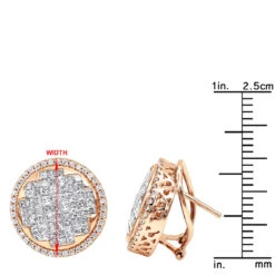 Round Princess Cut Diamond Stud Earrings 2.82ct 14K White Gold 25 Round Princess Cut Diamond Stud Earrings 2.82ct 14K White Gold -Invicta Jewelry Store round princess cut diamond stud earrings 282ct 14k p 46005 rulerro