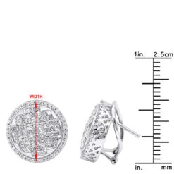 Round Princess Cut Diamond Stud Earrings 2.82ct 14K White Gold 23 Round Princess Cut Diamond Stud Earrings 2.82ct 14K White Gold -Invicta Jewelry Store round princess cut diamond stud earrings 282ct 14k p 46005 rulerwh