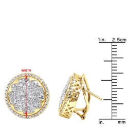 Round Princess Cut Diamond Stud Earrings 2.82ct 14K White Gold 24 Round Princess Cut Diamond Stud Earrings 2.82ct 14K White Gold -Invicta Jewelry Store round princess cut diamond stud earrings 282ct 14k p 46005 rulerye