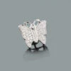 Single Butterfly Earring With Diamonds 0.23ct 10K White Gold -Invicta Jewelry Store single butterfly earring with diamonds 023ct 10k gold 1