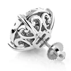 Single Oversized Cluster Men's 18K Rose Gold Round Diamond Stud Earring 2ct -Invicta Jewelry Store single oversized cluster mens 18k gold round diamond stud earring 2ct 2 1