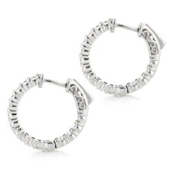 Small 14K White Gold Inside Out Diamond Hoop Earrings 1.79ct 10 Small 14K White Gold Inside Out Diamond Hoop Earrings 1.79ct -Invicta Jewelry Store small 14k gold inside out diamond hoop earrings 179ct p 6421 backwh