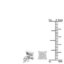 Small Real Diamond Kite Earrings For Men And Women 0.07ct 10K White Gold Studs 12 Small Real Diamond Kite Earrings For Men And Women 0.07ct 10K White Gold Studs -Invicta Jewelry Store small diamond kite earrings 007ct 10k rulerwh