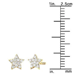 Small Diamond Star Earrings Studs 14K Yellow Gold 0.1ct 11 Small Diamond Star Earrings Studs 14K Yellow Gold 0.1ct -Invicta Jewelry Store small diamond star earrings studs 14k gold 01ct 000889 ruler yellow