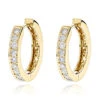 Small 14K Yellow Gold Inside Out Diamond Huggie Earrings 1.2ct 1 Small 14K Yellow Gold Inside Out Diamond Huggie Earrings 1.2ct -Invicta Jewelry Store small hoop earrings 14k gold inside out diamond huggie earrings 12ct mainye