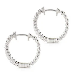 Small Hoops 14K White Gold Round Diamond Hoop Earrings 0.53 12 Small Hoops 14K White Gold Round Diamond Hoop Earrings 0.53 -Invicta Jewelry Store small hoops 14k gold round diamond hoop earrings 053 p 6909 backwh