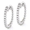 Small Hoops 14K White Gold Round Diamond Hoop Earrings 0.53 2 Small Hoops 14K White Gold Round Diamond Hoop Earrings 0.53 -Invicta Jewelry Store small hoops 14k gold round diamond hoop earrings 053 p 6909 wh