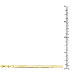 Solid 10K Yellow Gold Herringbone Chain Necklace 4.5mm 16 Inches 11 Solid 10K Yellow Gold Herringbone Chain Necklace 4.5mm 16 Inches -Invicta Jewelry Store solid 10k yellow gold herringbone chain necklace 45mm 16 inches ruler