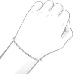 Solid 14K White Gold 1.26 Carat Diamonds Tennis Bracelet For Women Bangle Design 17 Solid 14K White Gold 1.26 Carat Diamonds Tennis Bracelet For Women Bangle Design -Invicta Jewelry Store solid 14k gold 1 carat diamonds tennis bracelet for women bangle design body white