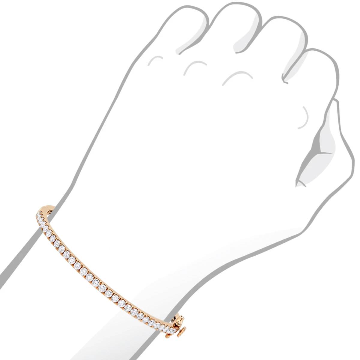 Solid 14K Yellow Gold Diamond Bangle Bracelet For Women 2ct By Luxurman 7 Solid 14K Yellow Gold Diamond Bangle Bracelet For Women 2ct By Luxurman - Image 5