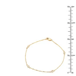 Solid 14K Yellow Gold Diamonds By The Yard Bracelet For Women 0.15ct -Invicta Jewelry Store solid 14k gold diamonds by the yard bracelet for women 014ct rulerye