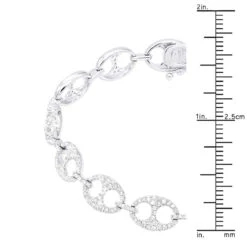 2.3 Carat Gucci Link Diamond Bracelet For Women Solid 14K White Gold 12 2.3 Carat Gucci Link Diamond Bracelet For Women Solid 14K White Gold -Invicta Jewelry Store solid 14k gold gucci link diamond bracelet for women 25ct 803221 rulerwh