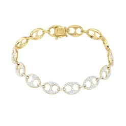 Invicta Jewelry Store -Invicta Jewelry Store solid 14k gold gucci link diamond bracelet for women 25ct 803221 ye