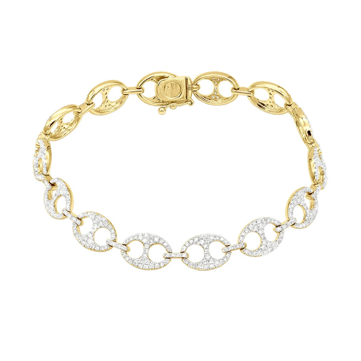 2.3 Carat Gucci Link Diamond Bracelet For Women Solid 14K White Gold 4 2.3 Carat Gucci Link Diamond Bracelet For Women Solid 14K White Gold - Image 2