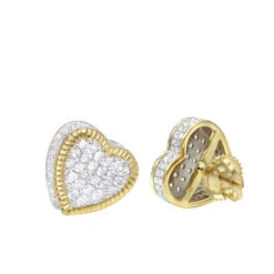 Solid 14K White Gold Large Heart Diamond Stud Earrings For Women 1ct By Luxurman 9 Solid 14K White Gold Large Heart Diamond Stud Earrings For Women 1ct By Luxurman -Invicta Jewelry Store solid 14k gold large heart diamond stud earrings for women 1ct by luxurman mainye