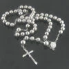 Solid 14K White Gold Rosary Beads Necklace 21in Long 9mm Wide 1 Solid 14K White Gold Rosary Beads Necklace 21in Long 9mm Wide -Invicta Jewelry Store solid 14k gold rosary beads necklace 21in long 9mm wide p 5965