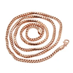 Solid 14K Yellow Gold Franco Chain Necklace For Men 3.5mm 20-32" -Invicta Jewelry Store solid gold franco chain necklace 14k chains 35mm 33 backro