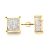 Square Diamond Stud Earrings 14K Yellow Gold 2.25ct 2 Square Diamond Stud Earrings 14K Yellow Gold 2.25ct -Invicta Jewelry Store square diamond stud earrings 14k gold 225ct 1