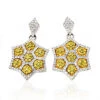 Star Dangle Earrings With White And Yellow Diamonds 0.80ct 14K Yellow Gold 2 Star Dangle Earrings With White And Yellow Diamonds 0.80ct 14K Yellow Gold -Invicta Jewelry Store star dangle earrings with white and yellow diamonds 080ct 14k 1