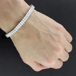 Sterling Silver 2 Row Diamond Bracelet 0.40ct 8 Sterling Silver 2 Row Diamond Bracelet 0.40ct -Invicta Jewelry Store sterling silver 2 row diamond bracelet 040ct 3